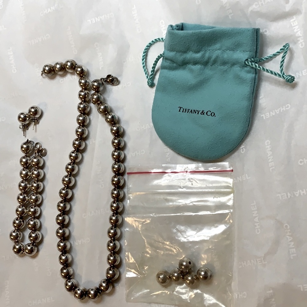 Tiffany & Co. Ball Set:necklace,bracelet, earrings